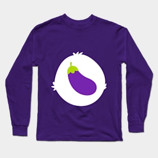 Eggplant Emoji Bear Long Sleeve T-Shirt